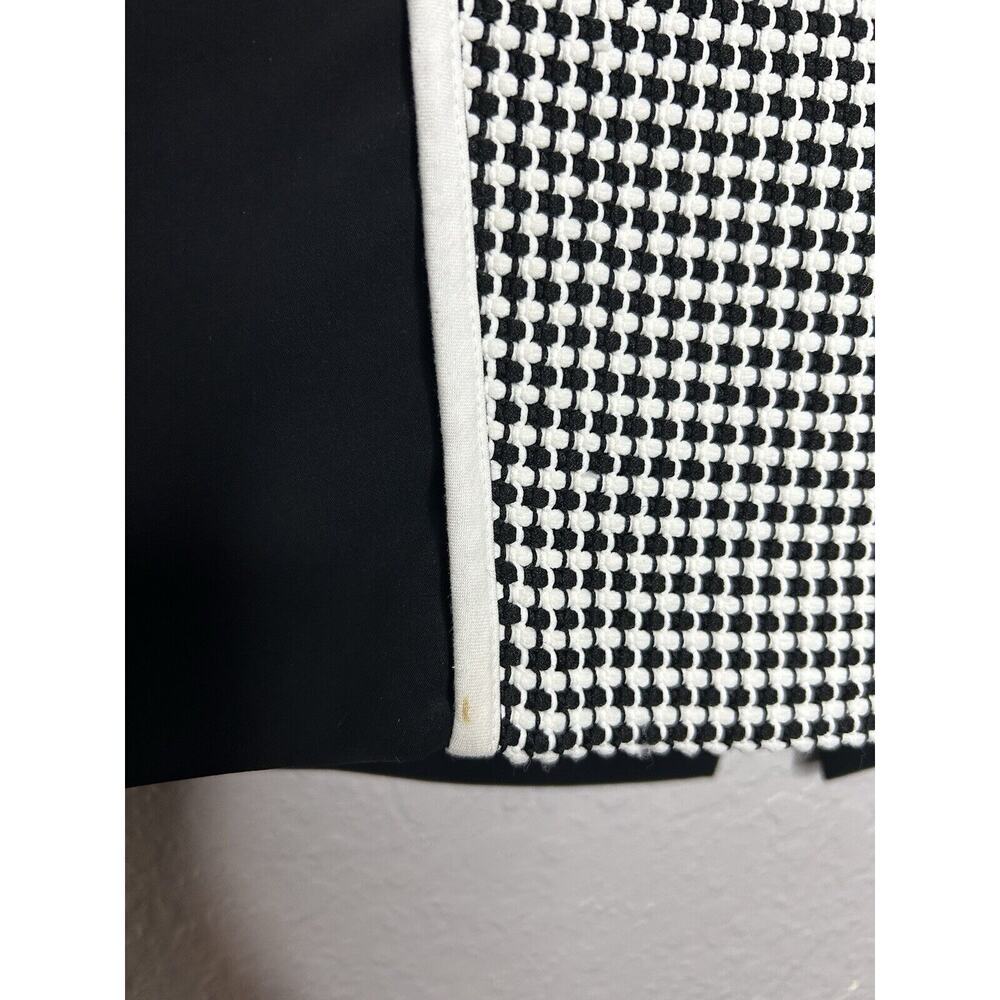 Lafayette 148 Black White Textured Paneled Pencil Skirt Size 0 Career Workwear - Picture 4 of 8